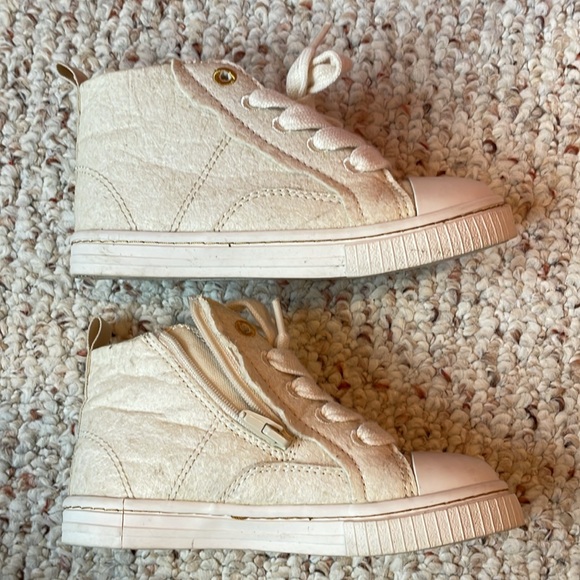 PIÑATEX® X ZARA Monochrome high top sneakers size 9 in beige - Picture 4 of 9